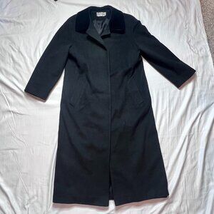 100% Wool - Forecaster of Boston Women's Size 6 Hidden Button Black Trench Coat
